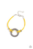 Choose Happy - Yellow Paparazzi Bracelet