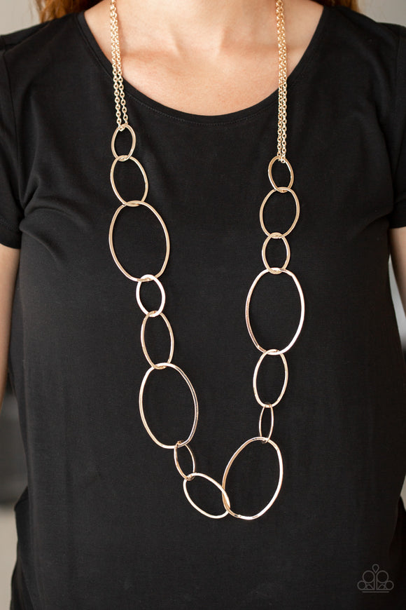 City Circuit - Rose Gold Paparazzi Necklace