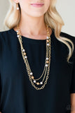 Classical Cadence - Gold Paparazzi Necklace Set