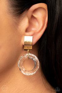 Clear Out! - Gold Clip-on Paparazzi Earrings