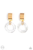 Clear Out! - Gold Clip-on Paparazzi Earrings