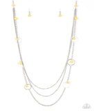 Collectively Carefree - Yellow Paparazzi Necklace