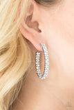 Debonair Dazzle - White Bling Paparazzi Earrings