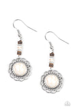 Desert Bliss - White Paparazzi Earrings