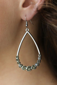 Dipped In Diamonds - Silver Paparazzi Earrings