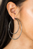 Drop It Like Its Haute - Black Paparazzi Earrings