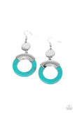 ENTRADA at Your Own Risk - Blue Paparazzi Earrings