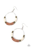 Earthy Esteem - Brown Paparazzi Earrings