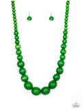 Effortlessly Everglades - Green Wood Paparazzi Necklace