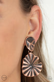 Empress Of The Amazon - Copper Clip-on Paparazzi Earrings