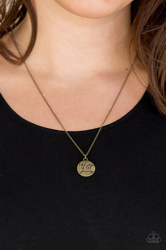 Find Joy - Brass Paparazzi Necklace