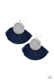 Foxtrot Fringe - Blue Fringe Paparazzi Earrings