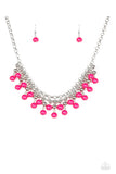 Friday Night Fringe - Pink Paparazzi Necklace