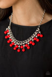 Friday Night Fringe - Red Paparazzi Necklace