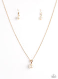 Glamour Girl Pearl - Gold Paparazzi Necklace