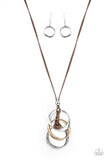 Harmonious Hardware - Brown Paparazzi Necklace - Leather