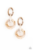 Havana Haute Spot - Brown Acrylic Paparazzi Earrings