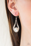 Headliner Over Heels - White Paparazzi Earrings