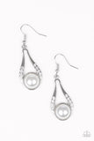 Headliner Over Heels - White Paparazzi Earrings