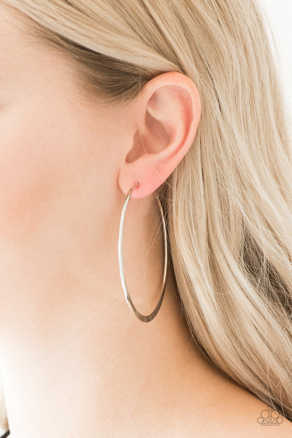 Hoop Hero - Silver Paparazzi Earrings