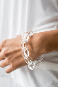 Ice Ice Baby - White Paparazzi Bracelet