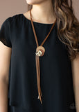 I'm FELINE Good - Brown Paparazzi Necklace - Leather