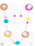 Kaleidoscopically Captivatings Multi - Blockbuster - Pink Paparazzi Necklace