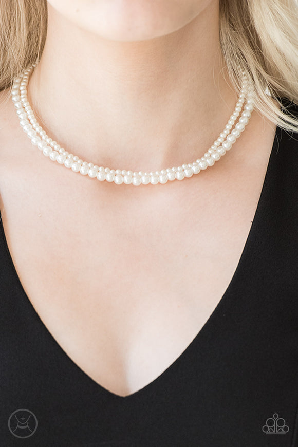 Ladies Choice - White Paparazzi Choker Necklace