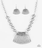 Large and In Charge - Silver Paparazzi Necklace