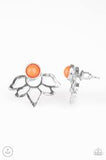 Lotus Breeze - Orange Paparazzi Earrings