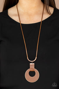 Luxe Crush - Copper Paparazzi Necklace - Leather