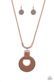 Luxe Crush - Copper Paparazzi Necklace - Leather