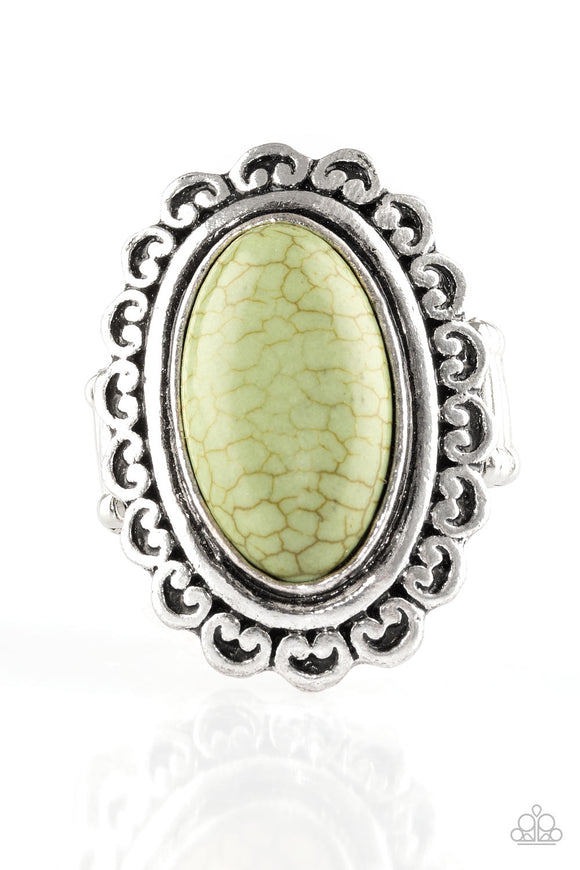 Madly Nomad - Green Paparazzi Ring