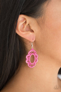 Mantras and Mandalas - Pink Paparazzi Earrings