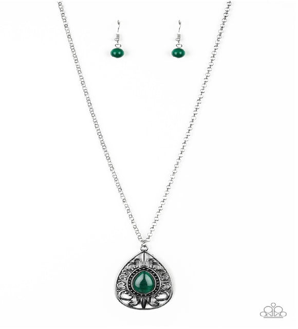 Modern Majesty - Green Paparazzi Necklace