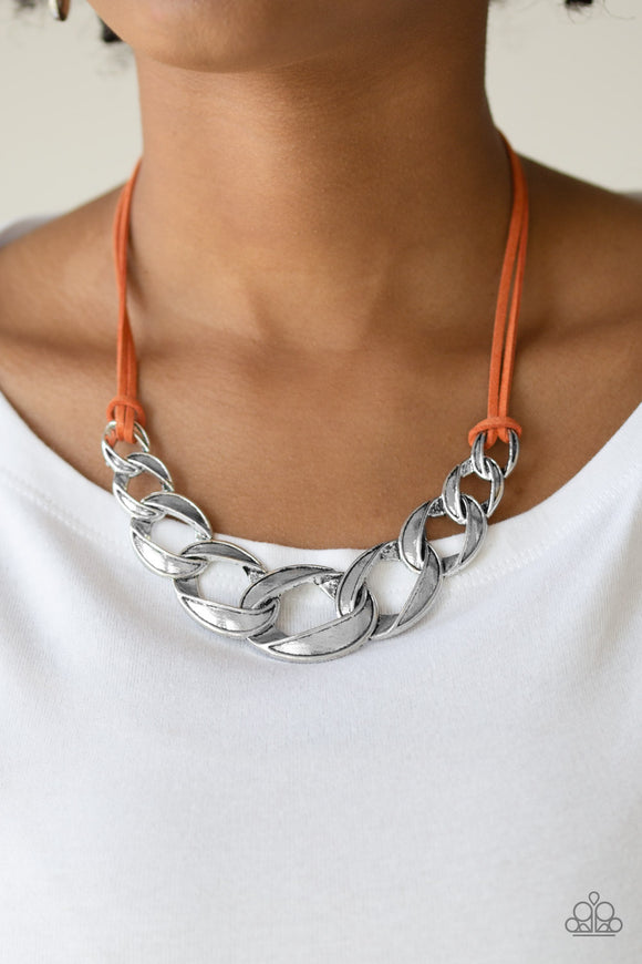 Naturally Nautical - Orange Paparazzi Necklace