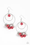 New York Attraction - Multi Red Paparazzi Earrings