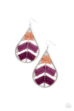 Nice Threads - Purple Paparazzi Earrings