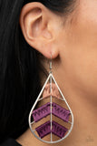 Nice Threads - Purple Paparazzi Earrings