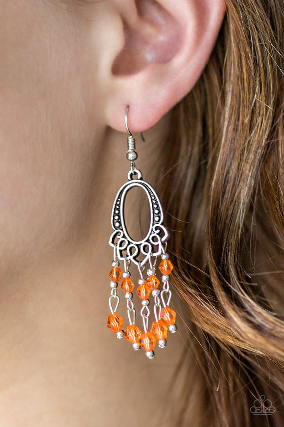 Not The Only Fish in The Sea - Orange Paparazzi Earrings