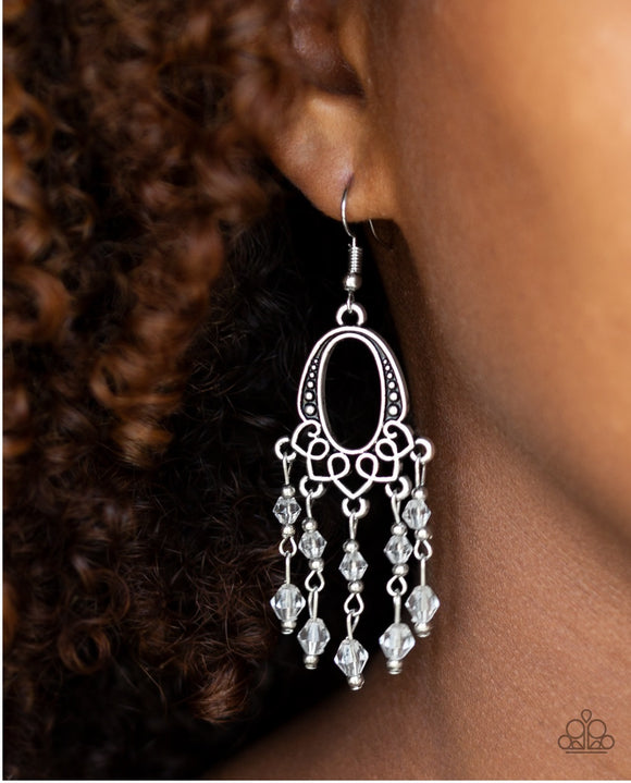 Not the Only Fish in the Sea - White Paparazzi Earrings