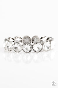 Number One Knockout - White Paparazzi Bracelet