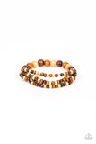 Oceania Oasis - Brown Wood Paparazzi Bracelet