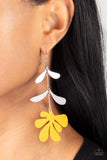 Palm Beach Bonanza - Yellow Paparazzi Earrings