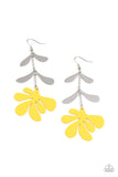 Palm Beach Bonanza - Yellow Paparazzi Earrings