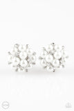 Par Pearl - White Clip-on Paparazzi Earrings