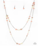 Pearl Promenade Multi - Orange Paparazzi Necklace