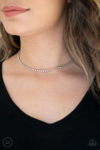 Pitch Purr-fect - White Paparazzi Choker Necklace