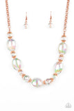 Prismatic Magic - Copper Paparazzi Necklace Set