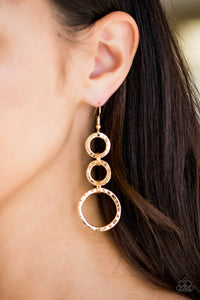 Radical Revolution - Gold Paparazzi Earrings